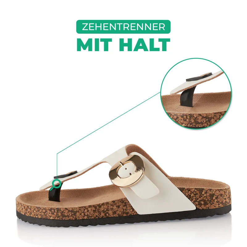 Zehentrenner mit Kork-Fußbett