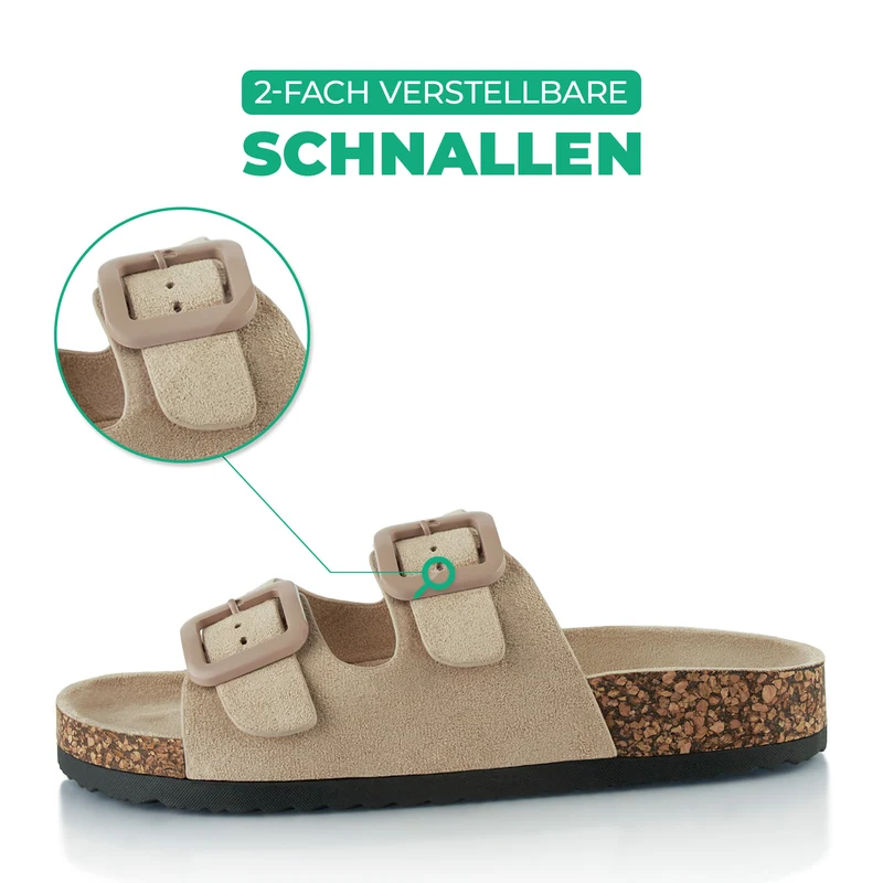 Pantoletten mit Kork-Fußbett