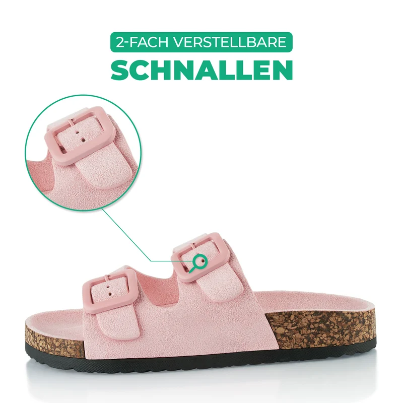 Pantoletten mit Kork-Fußbett