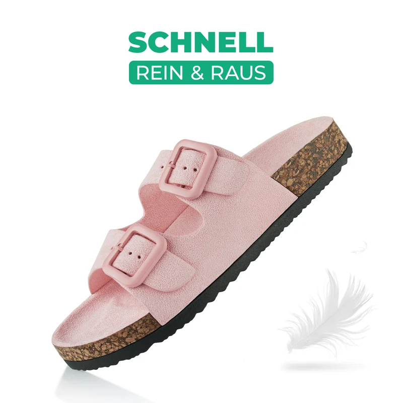 Pantoletten mit Kork-Fußbett