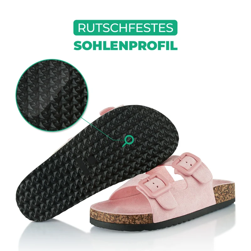 Pantoletten mit Kork-Fußbett