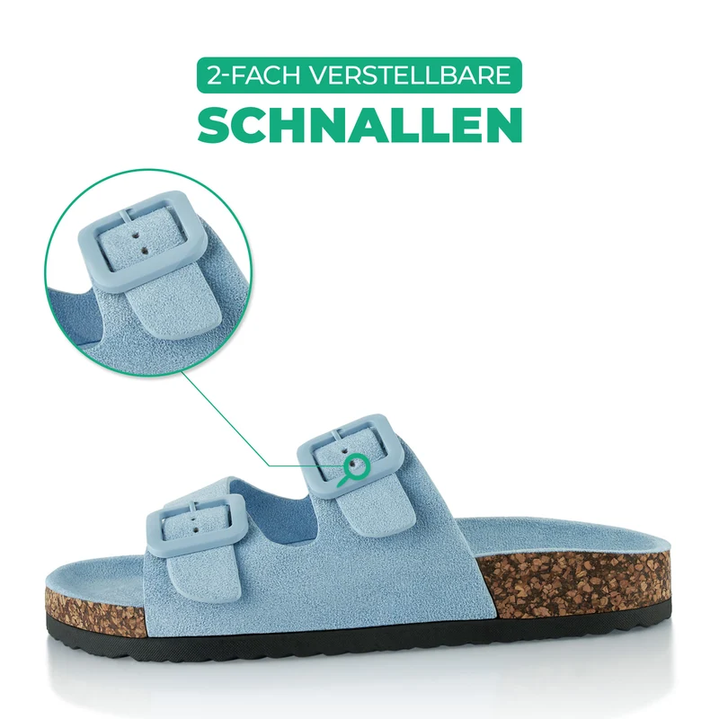 Pantoletten mit Kork-Fußbett
