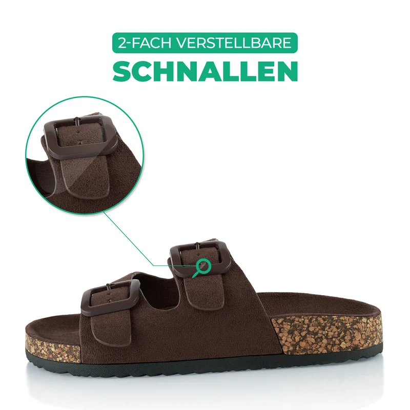 Pantoletten mit Kork-Fußbett