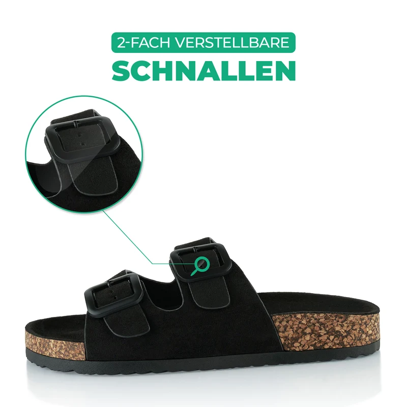 Pantoletten mit Kork-Fußbett
