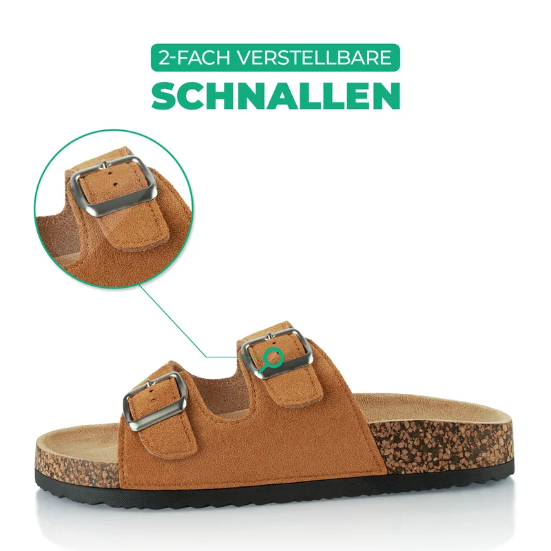 Pantoletten mit Kork-Fußbett
