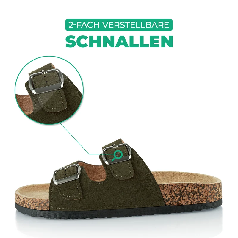 Pantoletten mit Kork-Fußbett