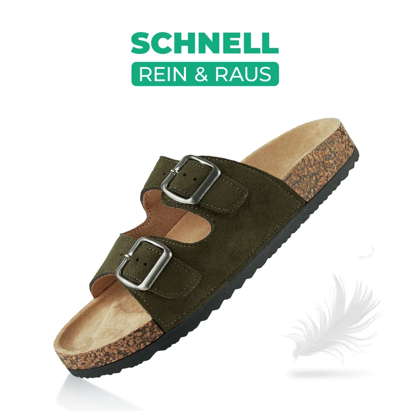 Pantoletten mit Kork-Fußbett