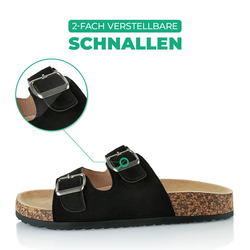 Pantoletten mit Kork-Fußbett