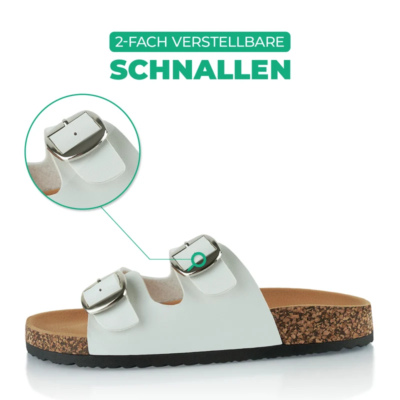 Pantoletten mit Kork-Fußbett