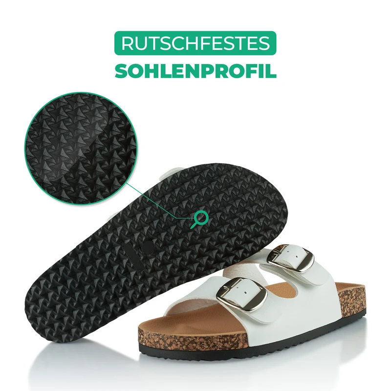 Pantoletten mit Kork-Fußbett