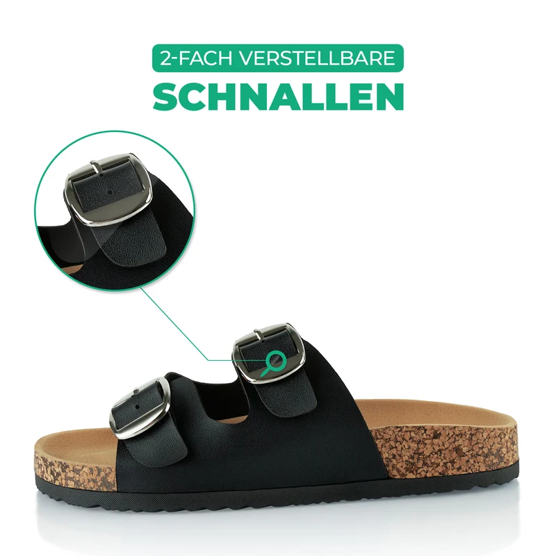 Pantoletten mit Kork-Fußbett