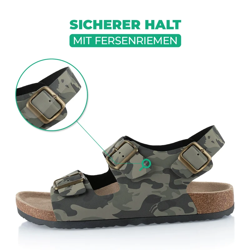 Sandalen mit Kork-Fußbett