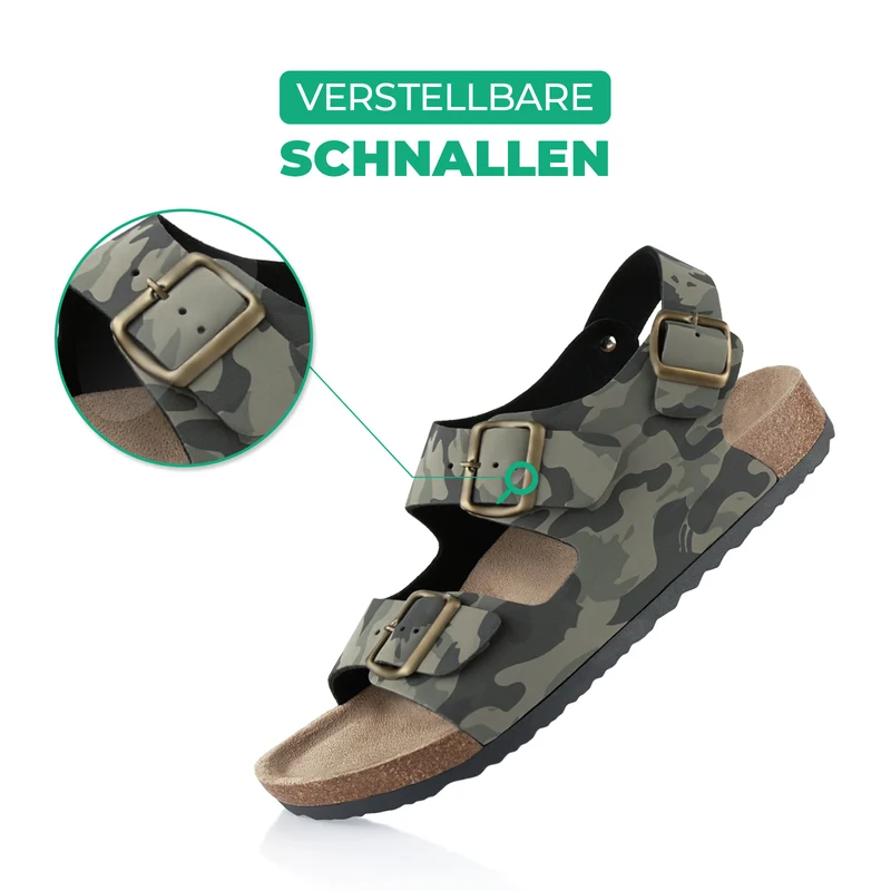 Sandalen mit Kork-Fußbett
