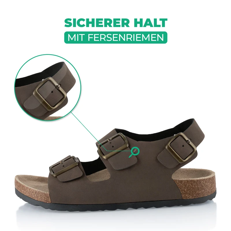 Sandalen mit Kork-Fußbett
