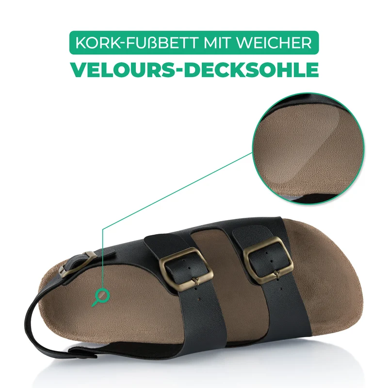 Sandalen mit Kork-Fußbett