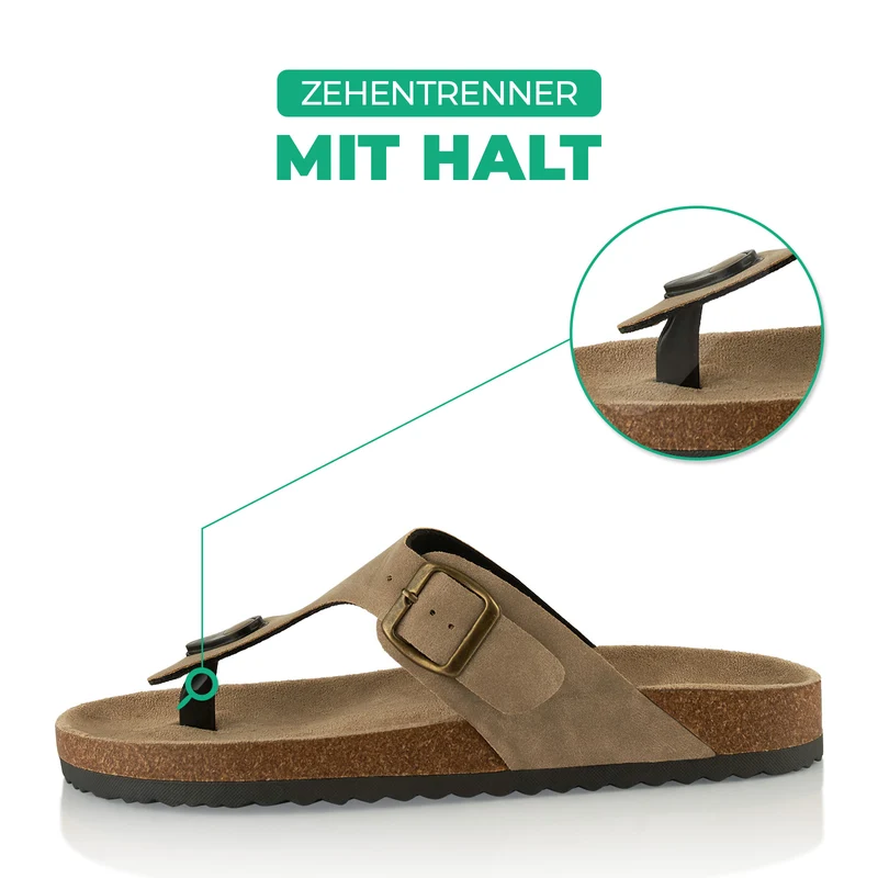 Zehentrenner mit Kork-Fußbett