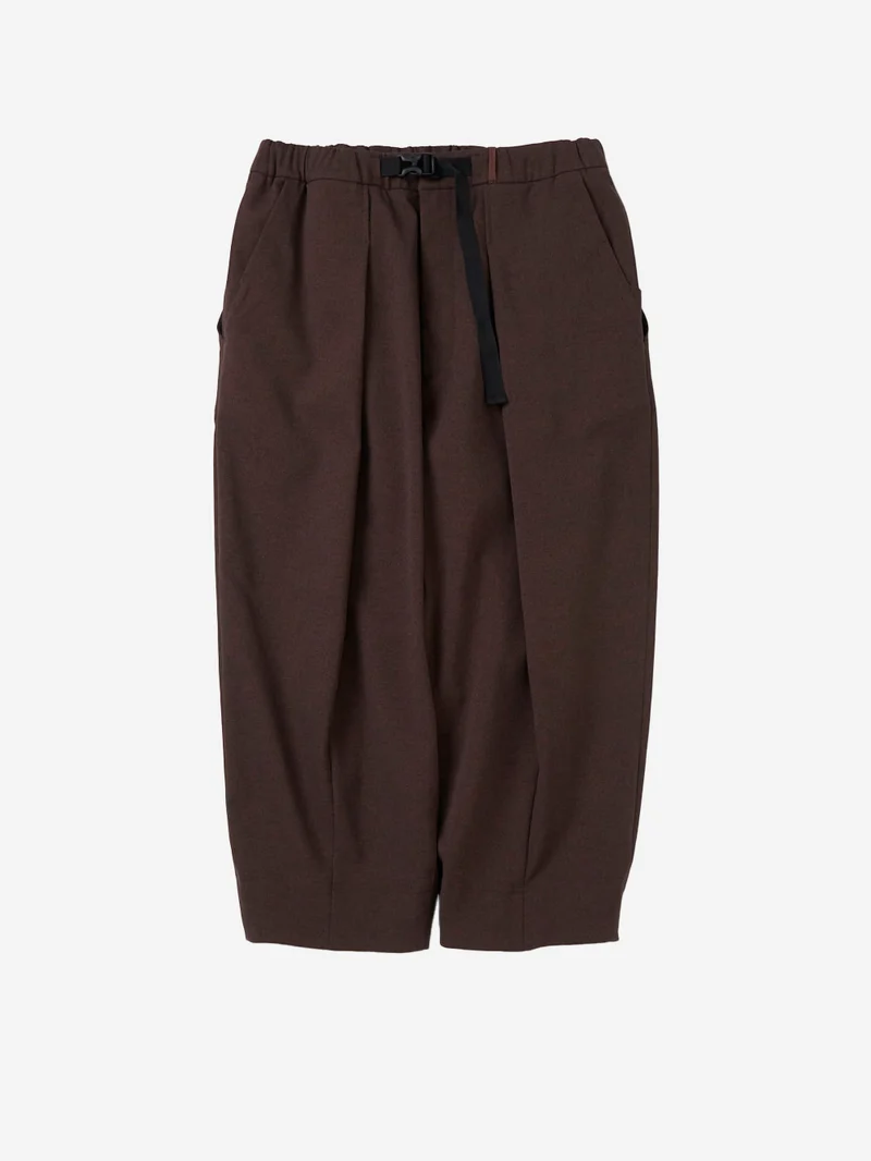 Pantaloni 'Tech Wool Cropped' marroni