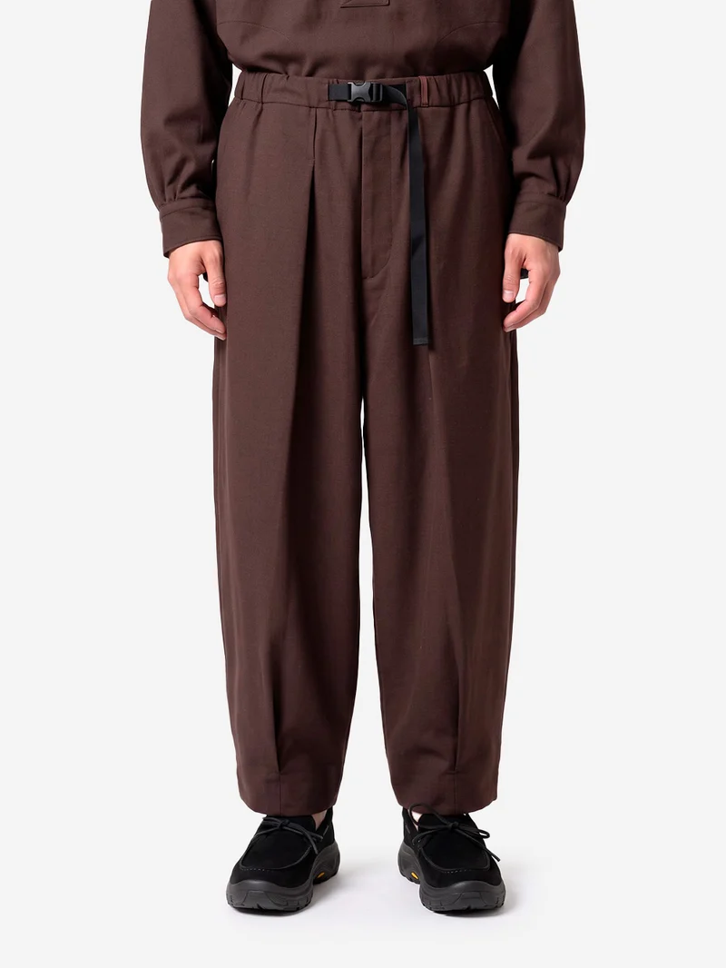 Pantaloni 'Tech Wool Cropped' marroni