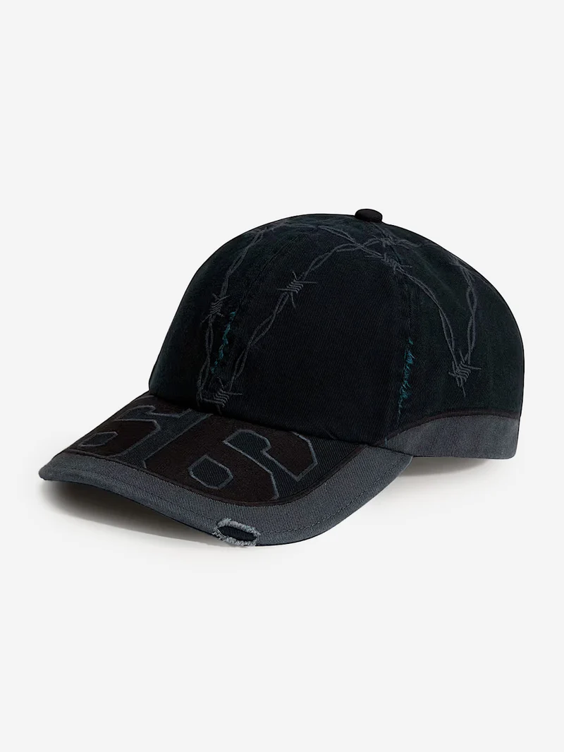 A.O.D. Cappello nero distressed