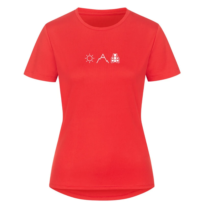 Sonne, Berge. Laufweste - Sport T-Shirt Frauen