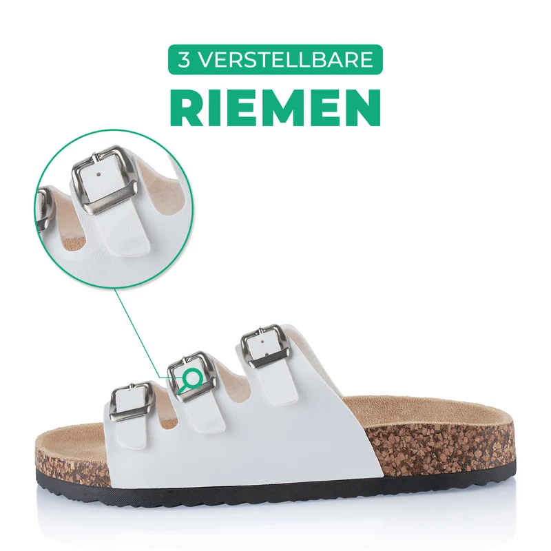 Pantoletten mit Kork-Fußbett