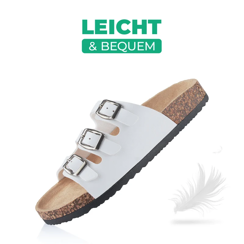 Pantoletten mit Kork-Fußbett