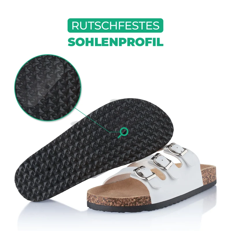 Pantoletten mit Kork-Fußbett