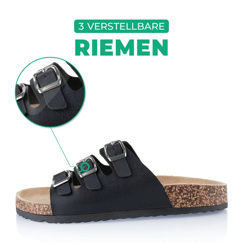 Pantoletten mit Kork-Fußbett
