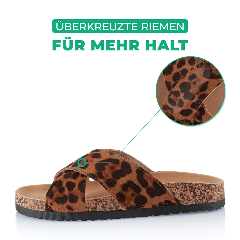 Pantoletten mit Kork-Fußbett