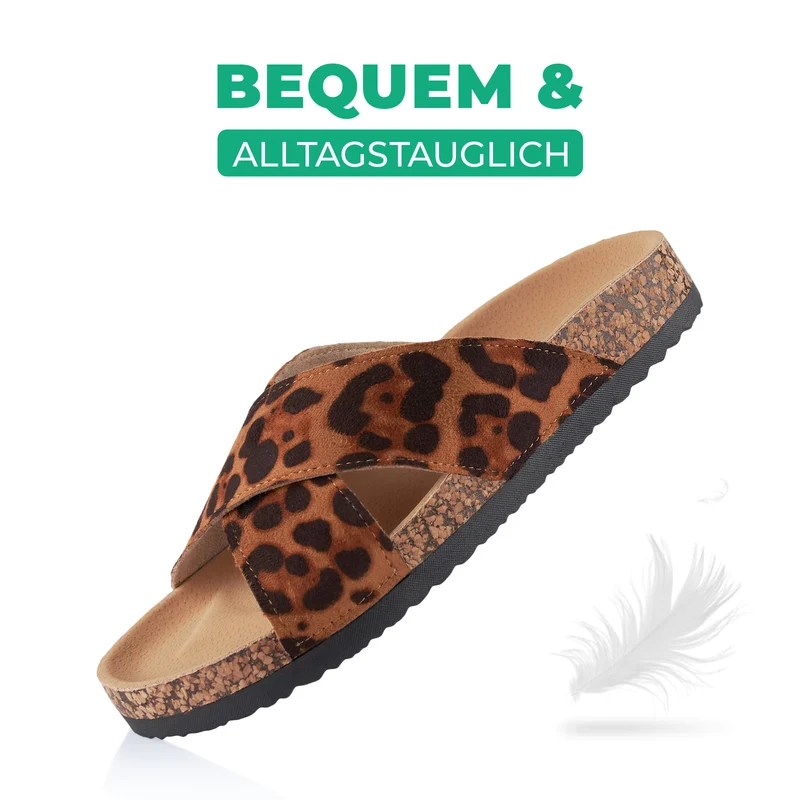 Pantoletten mit Kork-Fußbett