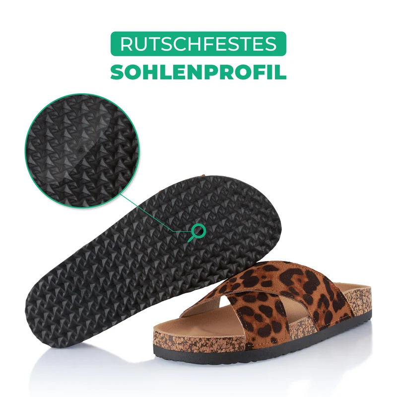 Pantoletten mit Kork-Fußbett
