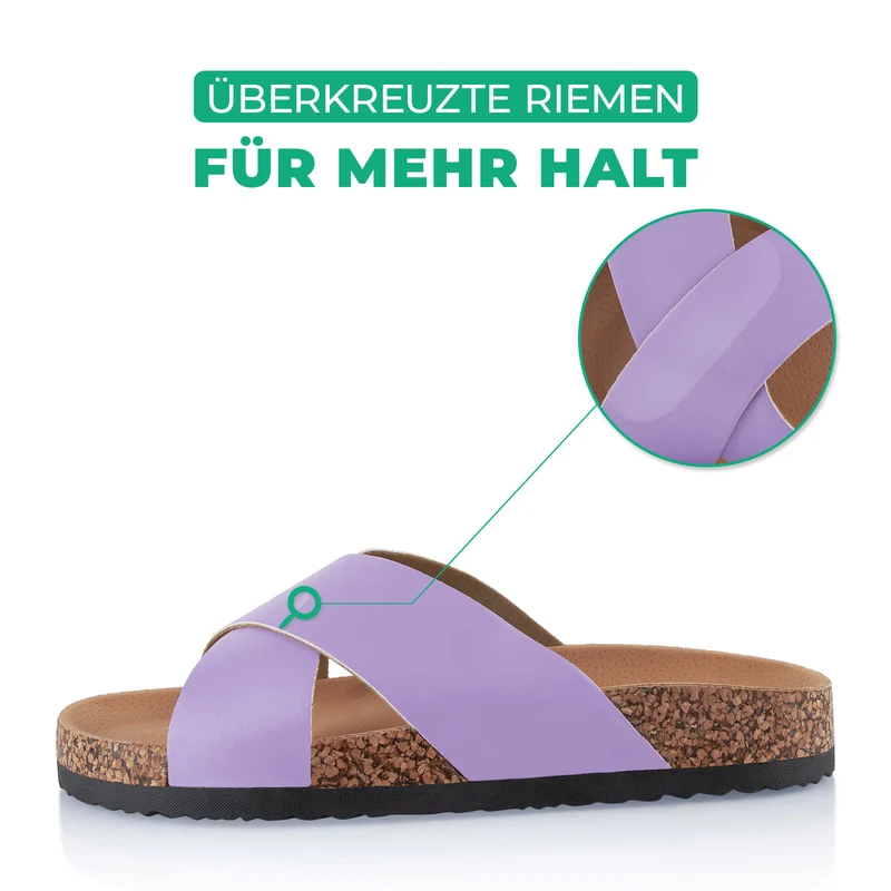 Pantoletten mit Kork-Fußbett