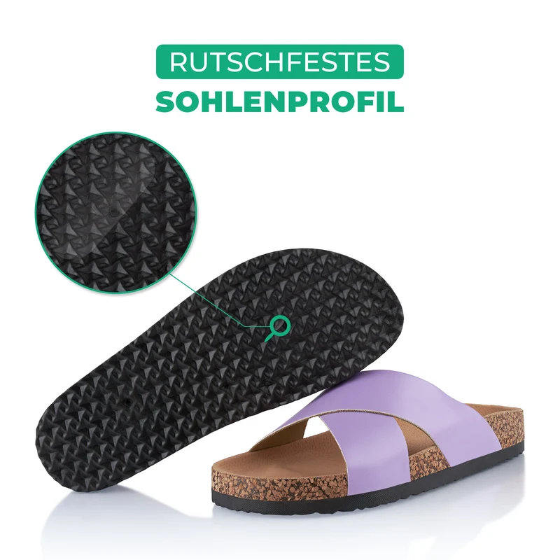 Pantoletten mit Kork-Fußbett