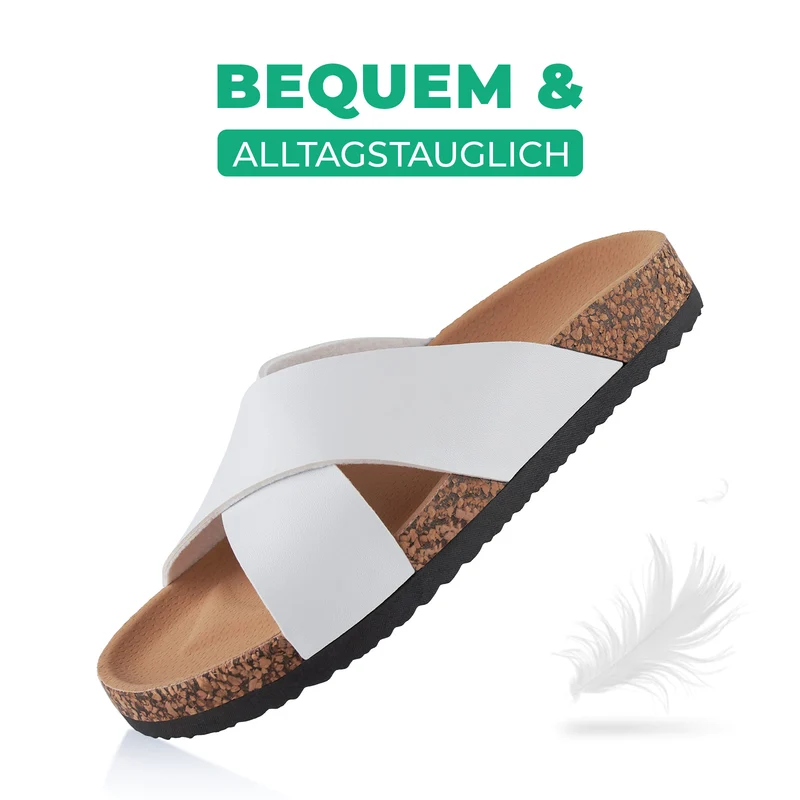 Pantoletten mit Kork-Fußbett