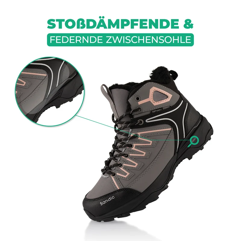 Winterstiefel Warm Gefütterte Softshell Wanderschuhe