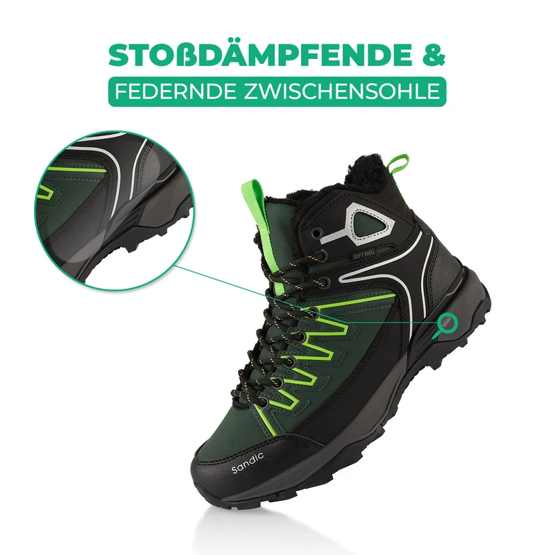 Winterstiefel Warm Gefütterte Softshell Wanderschuhe