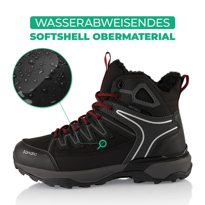 Winterstiefel Warm Gefütterte Softshell Wanderschuhe