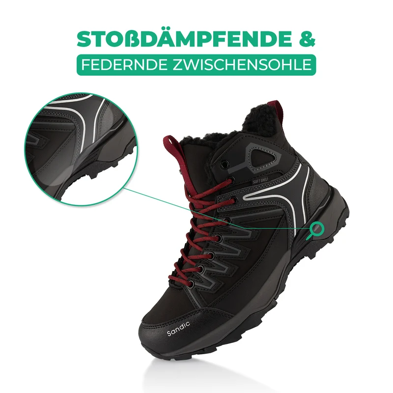 Winterstiefel Warm Gefütterte Softshell Wanderschuhe