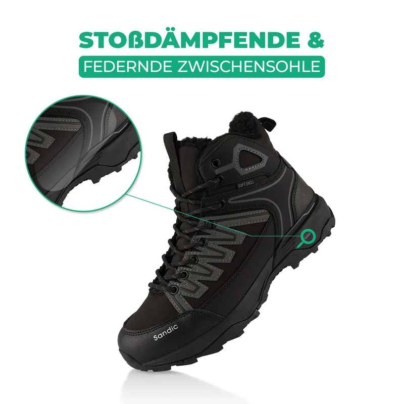 Winterstiefel Warm Gefütterte Softshell Wanderschuhe