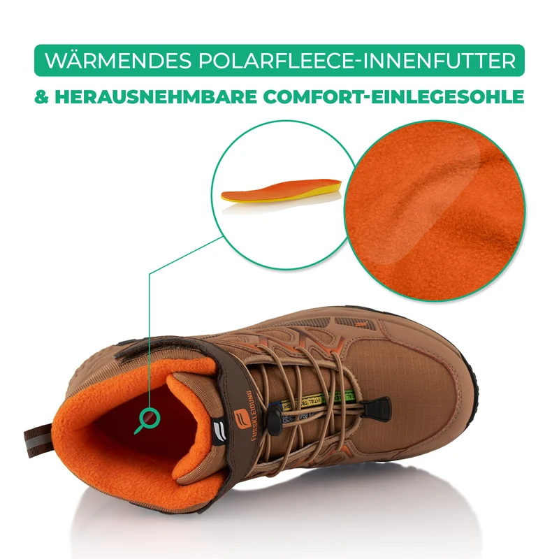 Winterstiefel Wasserdichte Warm Gefütterte Wanderschuhe