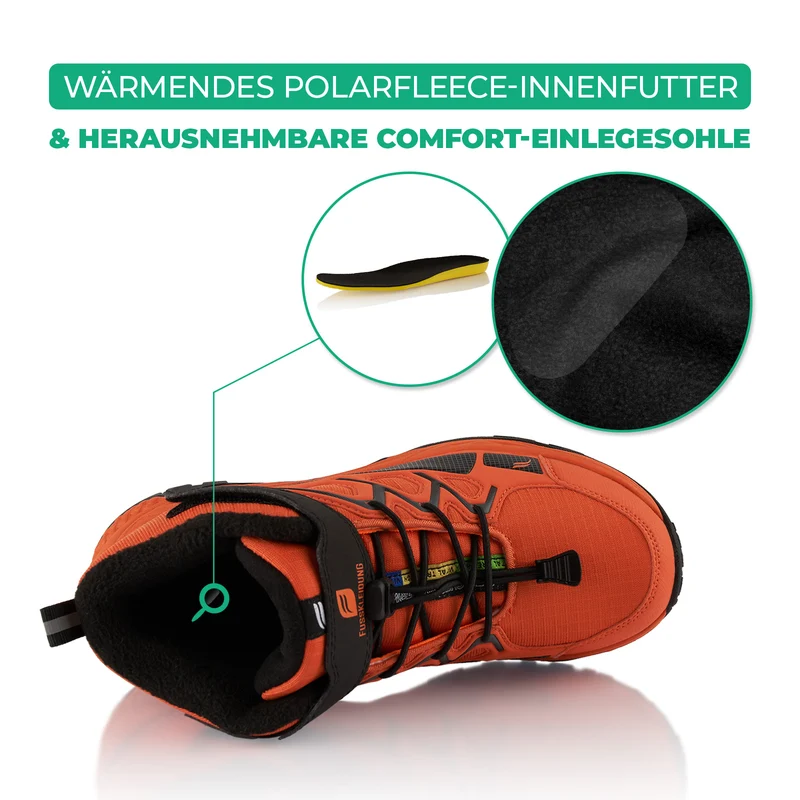 Winterstiefel Wasserdichte Warm Gefütterte Wanderschuhe