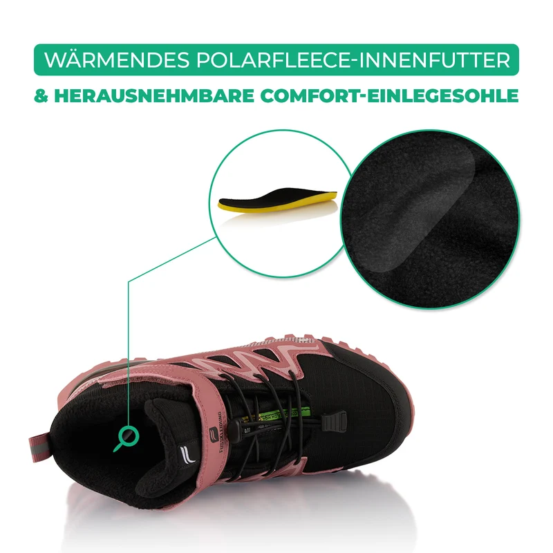 Winterstiefel Wasserdichte Warm Gefütterte Wanderschuhe