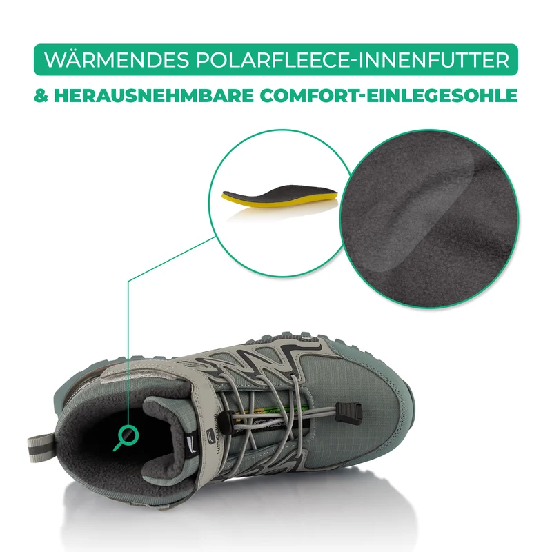 Winterstiefel Wasserdichte Warm Gefütterte Wanderschuhe