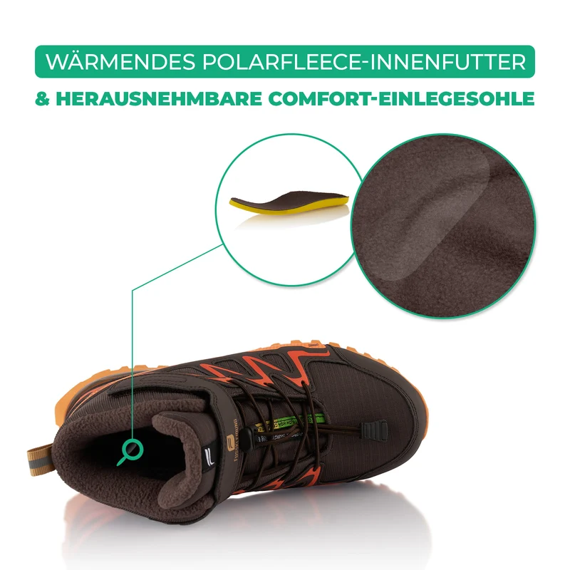 Winterstiefel Wasserdichte Warm Gefütterte Wanderschuhe