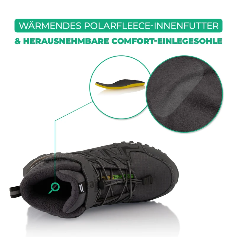 Winterstiefel Wasserdichte Warm Gefütterte Wanderschuhe