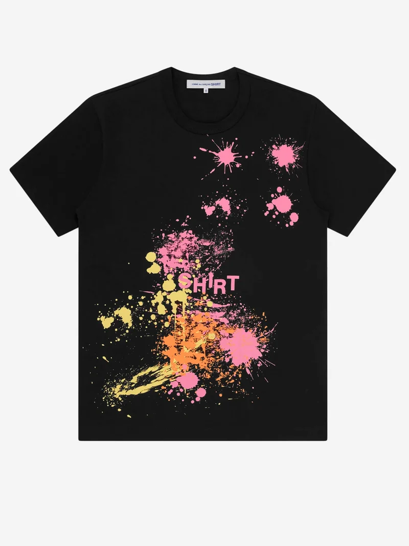 T-shirt Paint splatter nera