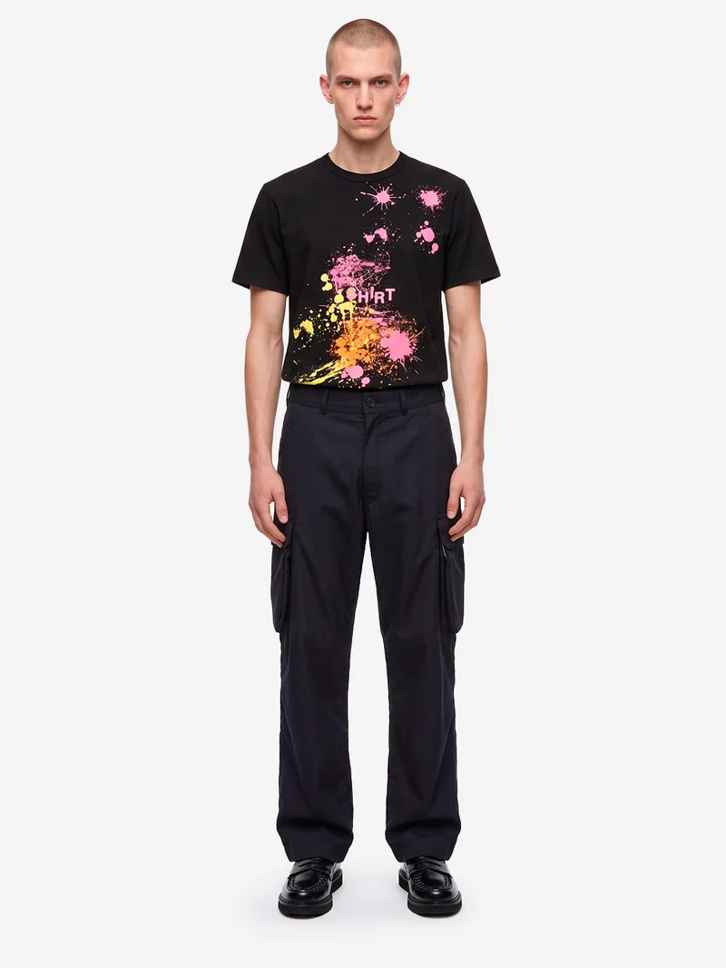 T-shirt Paint splatter nera