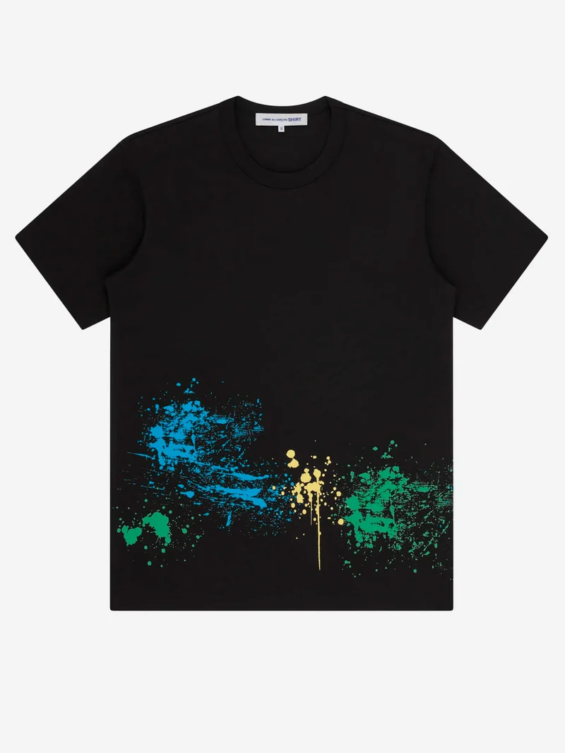 T-shirt Paint splatter nera