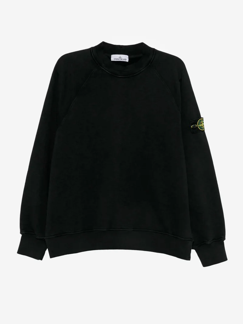 Felpa in cotone nera