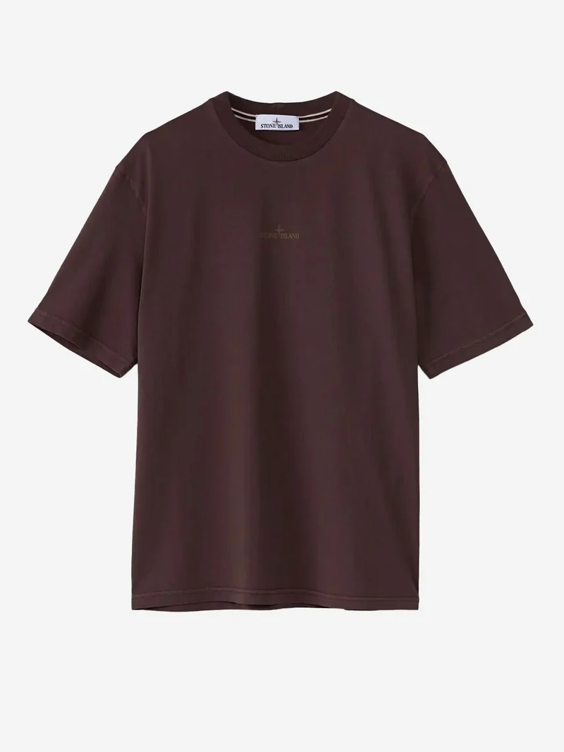 T-shirt in cotone vinaccia